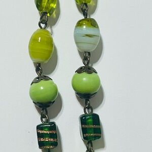Lampwork Green Glass Beaded Necklace Elegant And Timeless